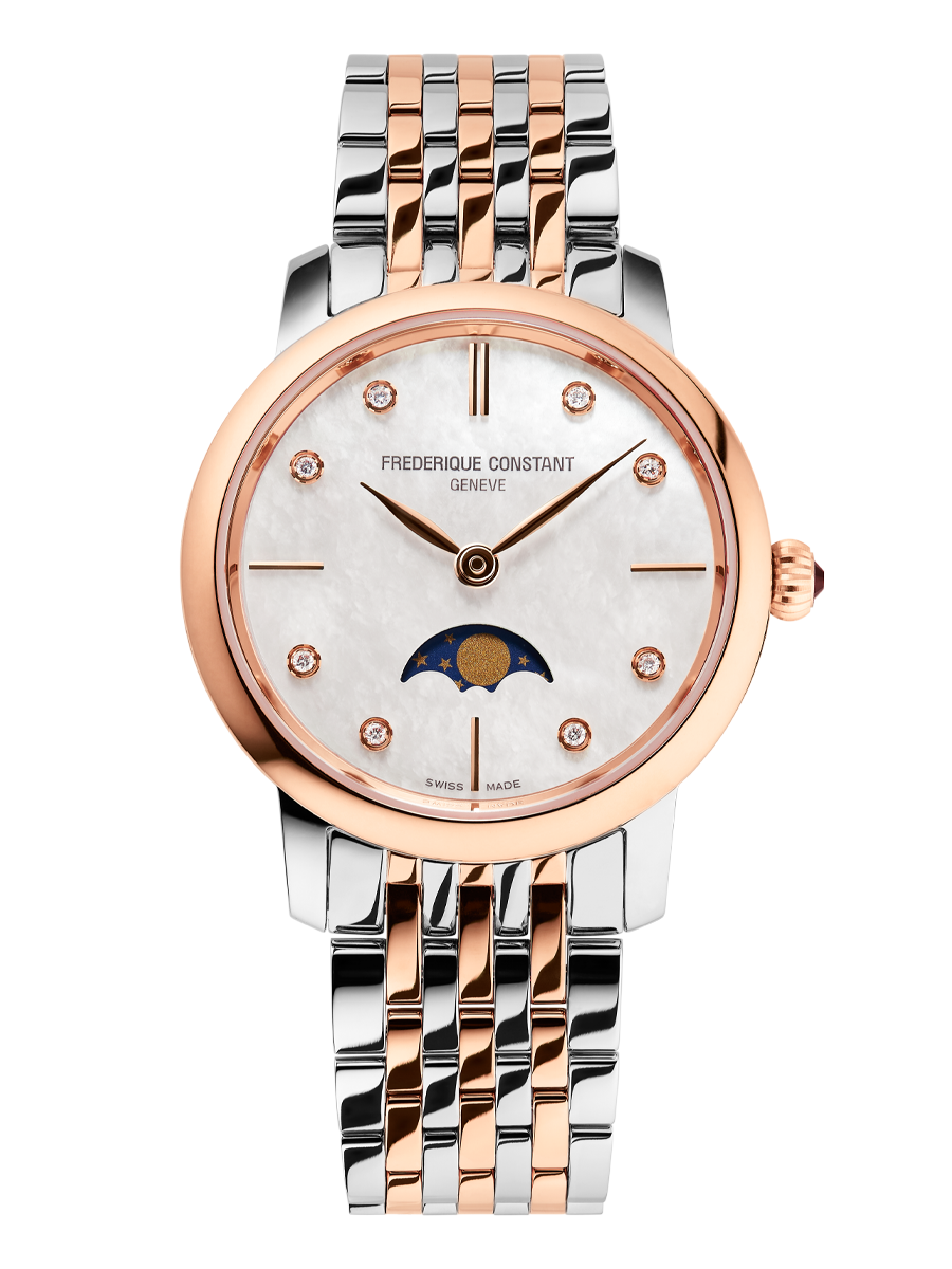 Classics Slimline Ladies Moonphase Watch FC-206MPWD1S2B